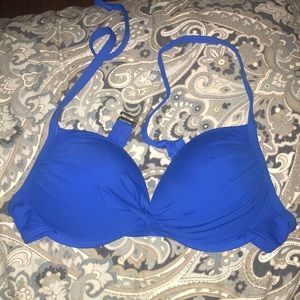 Blue bikini top